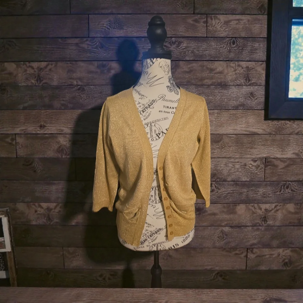 AB‎ Studio Metallic Knit Sweater